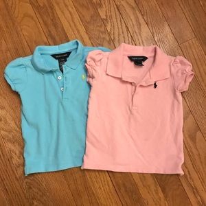 Toddler Girls Ralph Lauren polos (2)
